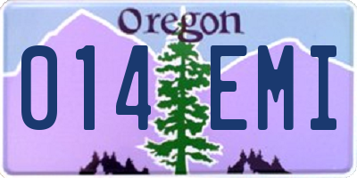 OR license plate 014EMI