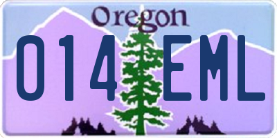 OR license plate 014EML