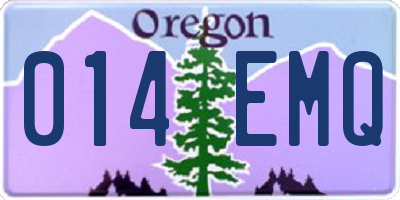 OR license plate 014EMQ