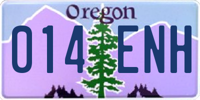 OR license plate 014ENH