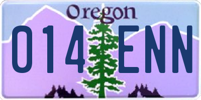 OR license plate 014ENN