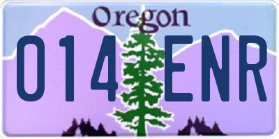 OR license plate 014ENR