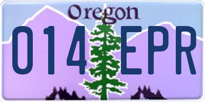 OR license plate 014EPR