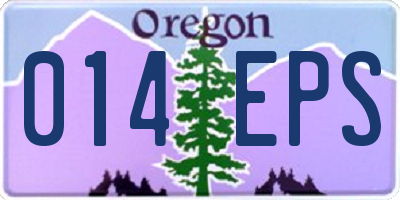 OR license plate 014EPS