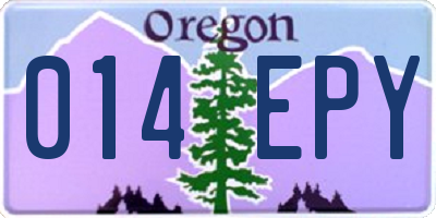 OR license plate 014EPY