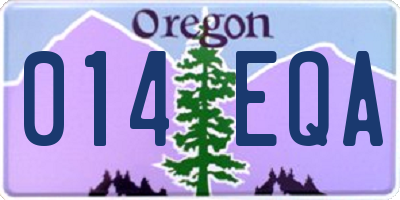 OR license plate 014EQA