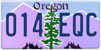 OR license plate 014EQC