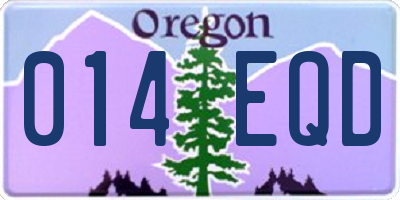 OR license plate 014EQD