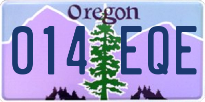 OR license plate 014EQE