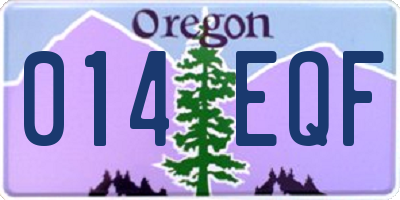 OR license plate 014EQF