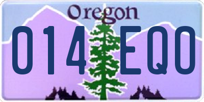 OR license plate 014EQO