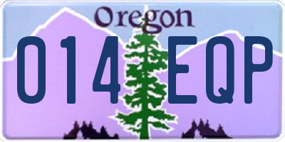 OR license plate 014EQP