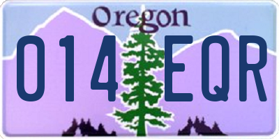 OR license plate 014EQR