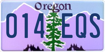 OR license plate 014EQS