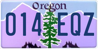 OR license plate 014EQZ
