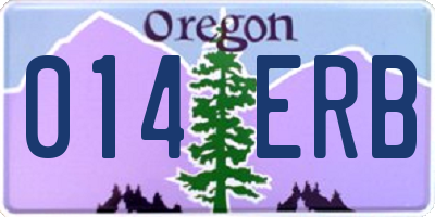 OR license plate 014ERB