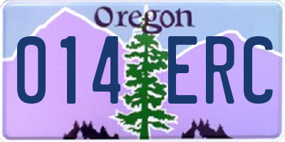 OR license plate 014ERC