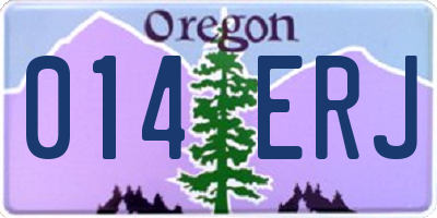OR license plate 014ERJ