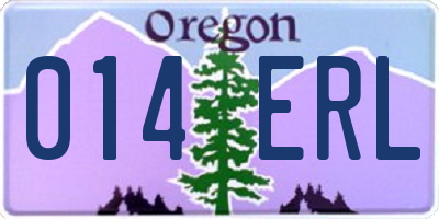 OR license plate 014ERL