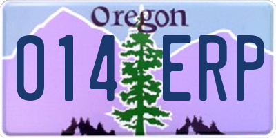 OR license plate 014ERP