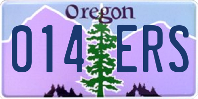 OR license plate 014ERS