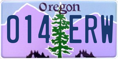 OR license plate 014ERW