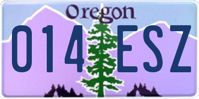 OR license plate 014ESZ