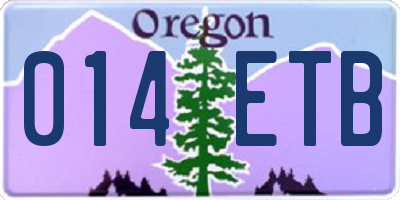 OR license plate 014ETB