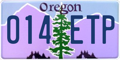 OR license plate 014ETP