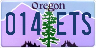OR license plate 014ETS