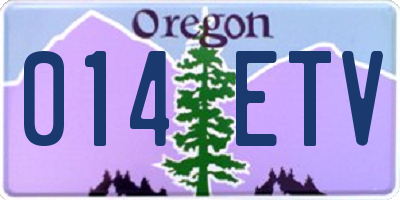 OR license plate 014ETV
