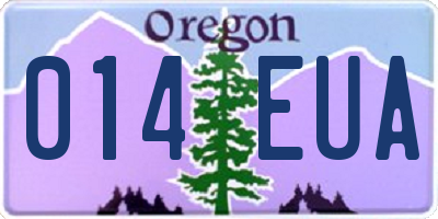 OR license plate 014EUA