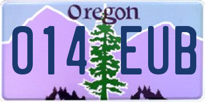 OR license plate 014EUB