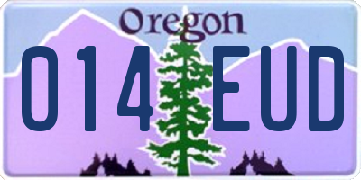 OR license plate 014EUD