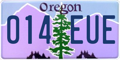 OR license plate 014EUE