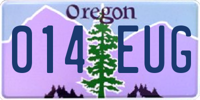 OR license plate 014EUG