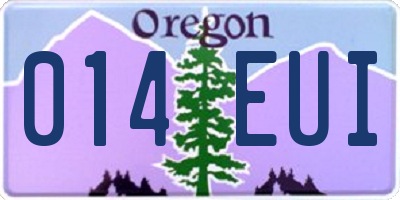 OR license plate 014EUI