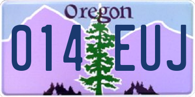 OR license plate 014EUJ