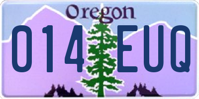 OR license plate 014EUQ