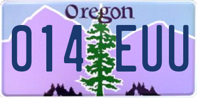 OR license plate 014EUU