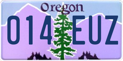 OR license plate 014EUZ
