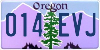 OR license plate 014EVJ