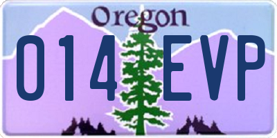 OR license plate 014EVP