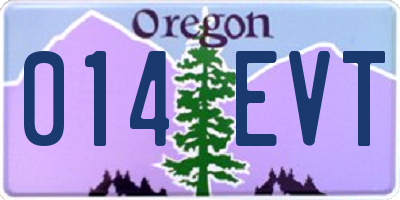 OR license plate 014EVT