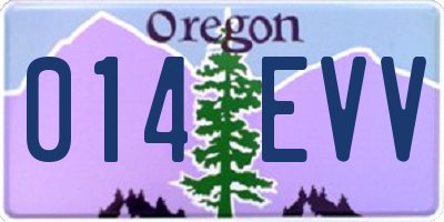 OR license plate 014EVV