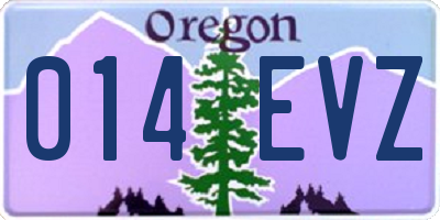 OR license plate 014EVZ
