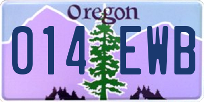 OR license plate 014EWB
