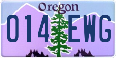 OR license plate 014EWG