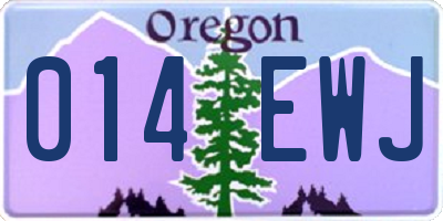 OR license plate 014EWJ