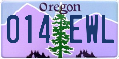 OR license plate 014EWL